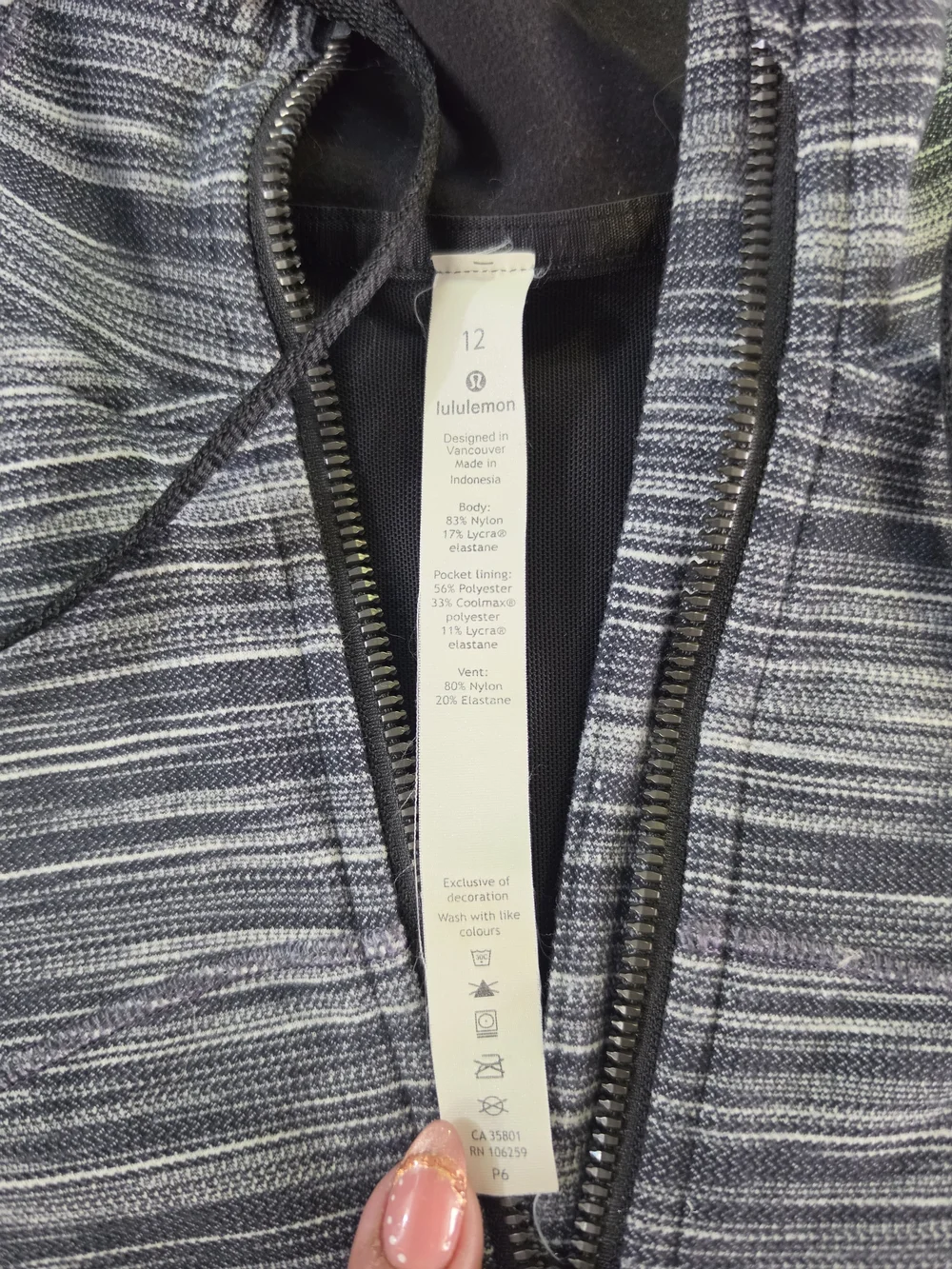 lululemon athletica Heathered Blue Zip-Up Hoodie